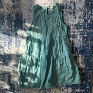 Sleeveless Tiered Tank Dress in Teal